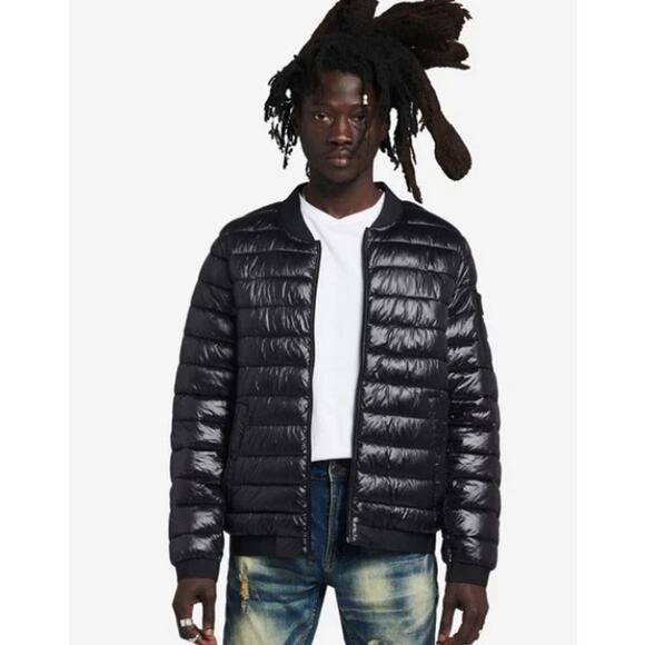 Guess- Men’s Black Puffer Jacket size Large - Picture 1 of 10